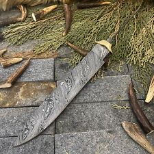 SHARDBLADE Custom Hand Forged Damascus Steel Hunting Bowie Blank Blade Knife picture