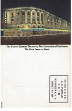 Rochester NY Eastman Theater 1945 Rare Curt Teich Linen Postcard University of picture