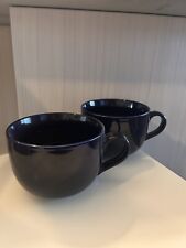 Serami 22oz Cobalt Jumbo Ceramic Bowl Mugs, 2pk picture