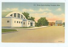 CROOKSTON,MINNESOTA-WINTER SPORTS BUILDING-LINEN-PM1940-(MN-C) picture