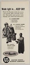 1954 Print Ad US Rubber Raynster Waders & Shirts Fisherman United States picture