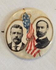 1904 TEDDY ROOSEVELT & CHARLES FAIRBANKS theodore campaign pinback button picture