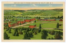 Vintage Postcard Bath, NY Birds-Eye View Veterans Administration Facility Linen picture