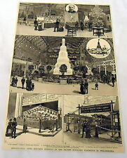 1885 magazine engraving ~ PENNSYLVANIA ~  Novelties Exhibition in Philadelphia picture