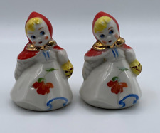 Vintage Hull 1940’s Little Red Riding Hood Salt and Pepper Shakers picture