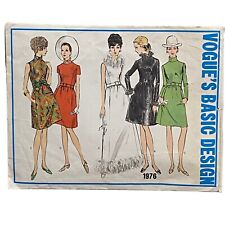 Vogue’s Basic Design Pattern 1976 Misses One Piece Dress In 2 Lengths Sz 8 picture