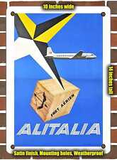 METAL SIGN - 1956 Air Freight with Alitalia - 10x14 Inches picture