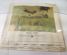 6 US Army in Vietnam DA Poster Vintage Lot Patrol Support Fire Attack picture