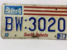 1978 South Dakota Mt Rushmore License Plate BW-3020 Collectible 78 Tags picture