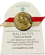 1949 Switzerland 1st August SWISS NATIONAL DAY bronze medal badge pin ex-Baldwin picture