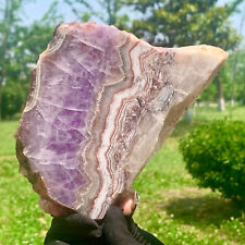 355G Natural and beautiful dreamy amethyst+agate rough stone specimen picture