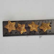 5 Five Point Rank Stars 4 Lot. Gold Tone Stars USA picture