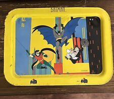Vintage 1993 DC Batman Robin Penguin animated series Metal TV Yellow Lap Tray picture