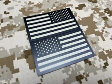 Infrared US Flag Uniform Patch Set Tan & Black Navy SEAL NSWDG US Army Hook picture