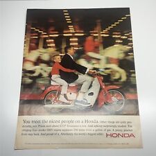 Honda Motorcycle Red White Circus 1965 Vintage Print Ad Life Magazine picture