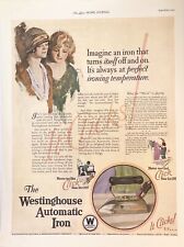 1920s~Westinghouse Iron~IT CLICKS~Flapper Women~Appliances~Art~Vintage Print Ad picture