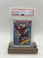 1990 Marvel Universe Spider-Man Marvel (MCU) #29 Card PSA 8 Near Mint Spiderman picture