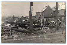 Omaha Nebraska NE RPPC Photo Postcard North 24th Street Tornado Disaster 1913 picture