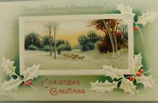 Christmas Greetings Theres Gladness in Remembering Divided Back Vintage Postcard picture