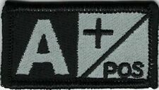 Grey Gray Black Blood Type A+ Positive Patch Fits For VELCRO® BRAND Loop Fastene picture
