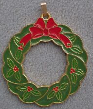 2015 Wallace Gold Plated Wonders of Christmas Holly Wreath Ornament 6th Ed NIB picture
