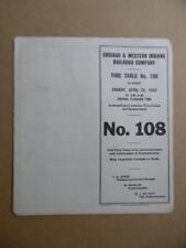 1955 Chicago & Western Indiana Railroad Co Employee Timetable 108 CWI Vintage picture