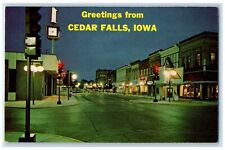 c1960 Greetings From Parkade Wending Mall Exterior Cedar Falls Iowa IA Postcard picture