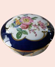 Limoges Powder Jar Vanity Display Vintage Hand Painted Porcelain France Antique  picture
