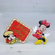 Vintage Disney Plastic Magnets Mickey Mouse What's Cooking & 3.5