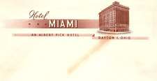 1930s DAYTON OHIO HOTEL MIAMI ALBERT PICK HOTEL  STATIONARY LETTERHEAD  Z713 picture