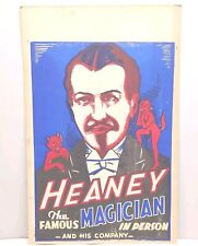 Heaney The Famous Magician In Person 1920's/30's Original Theater Window Card picture