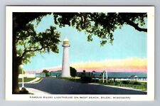 Biloxi MS-Mississippi, Famous Biloxi Lighthouse, Antique, Vintage Postcard picture