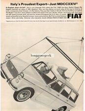 1965 Fiat 1100D Station Wagon Italy's Proudest Export Vintage Ad  picture