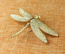 Brass Gold Dragonfly Animal Statue Small Sculpture Tabletop Figurine Decor Gifts picture