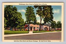 Tallahassee FL-Florida, Auto Court, Cottages, Advertising Vintage c1939 Postcard picture