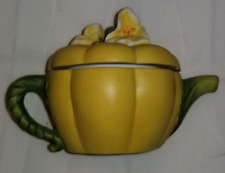 VINTAGE Avon Seasons Harvest Vegetable Mini Teapot Trinket Dish Squash 1996 picture