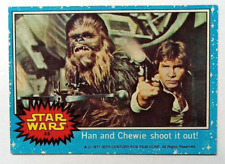 1977 Topps Star Wars Card #44 Han and Chewie shoot it out   picture