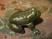 Vintage Antiques Iron or Brass Frog Figurine Figure Hide A Key Stash Box Solid picture