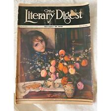 Vintage Literary Digest Magazine November 29 1930 Joseph Newman, Churchill Rare picture