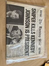 President Kennedy Killed In Texas, The Evening Star Newspaper 1963 Reprint picture