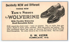 Hurricane Wisconsin WI Postal Card Town Shoes By Wolverine S.W. Kerr c1920's picture