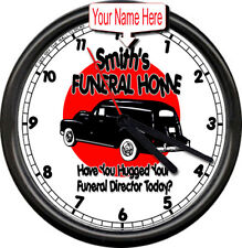 Smith's Funeral Home Director Mortician Personalize Your Name Sign Wall Clock picture