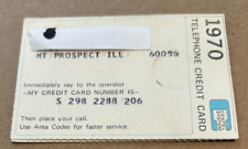 VINTAGE 1970 CENTEL TELEPHONE CALLING CREDIT CARD WITH DIME HOLDER & CALENDAR picture