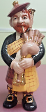 VINTAGE Ceramic - Scotsman with Bagpipes - Bourbon / Whiskey Decanter Bottle picture