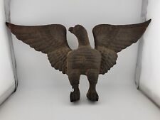 Rare 17th Cent Spread Wing American Bald Eagle  Doorstop Statue Footed Standing picture