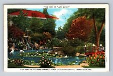 French Lick IN-Indiana, French Lick Springs Hotel, Lily Pond Vintage Postcard picture