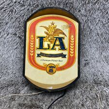 Vintage LA Premium Pilsner Anhueser Busch Beer Lighted Sign Sept 1984 picture