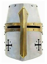 Medieval Crusader's Templar's Knight Helmet 18 Gauge Iron LARP SCA Christmas picture