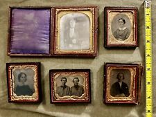 Original Civil War Union Family Tin Type Photos Lot Of 5 picture