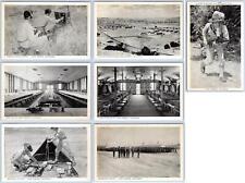 CAMP ROBERTS CALIFORNIA LOT/7 VINTAGE POSTCARDS*MESS HALL*GAS MASK & RIFLE*TENTS picture
